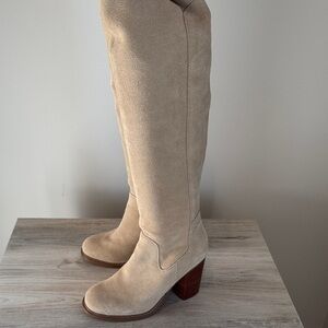 Kelsi Dagger Brooklyn Logan Tan Over-the-Knee Boots
